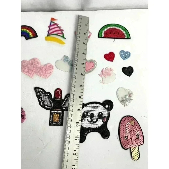 20 PC Assorted Sewing Applique Patches Iron on Sew On NEW Mixed - Picture 6 of 8
